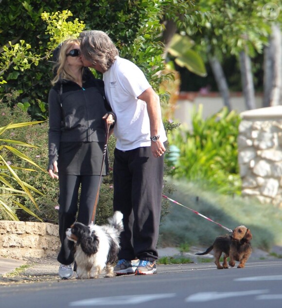 Goldie Hawn et Kurt Russell, amoureux à Los Angeles le 28 mars 2012