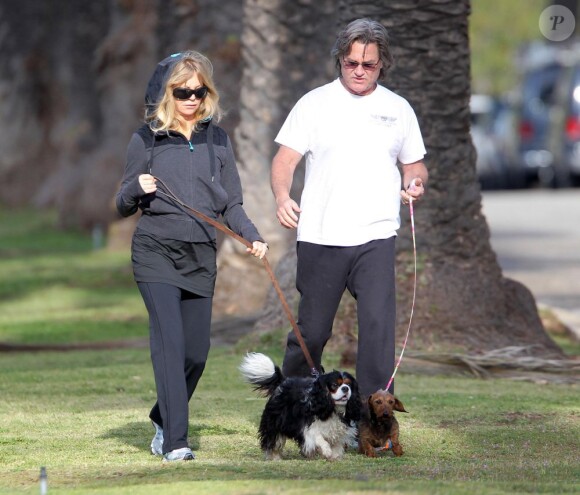Goldie Hawn et Kurt Russell toujours aussi amoureux après 28 ans à Los Angeles le 28 mars 2012