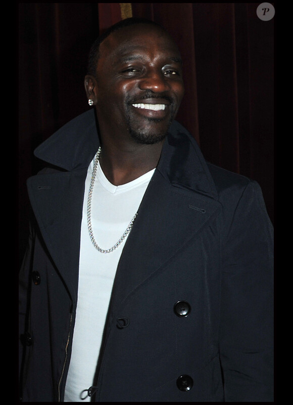 Akon, au VIP Room à Paris, le vendredi 30 mars 2012.