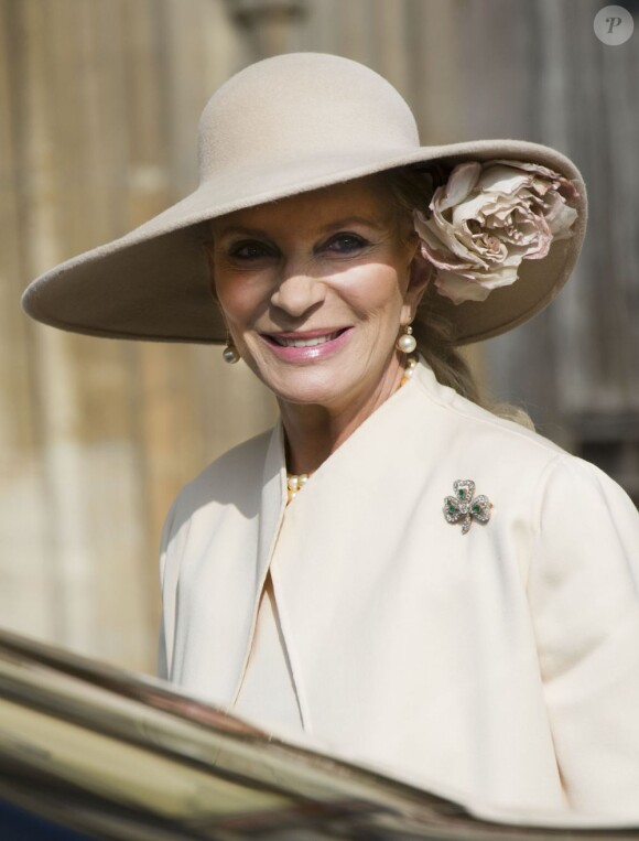 La princesse Michael de Kent. Jour de commémoration à Windsor : vendredi 30 mars 2012 au matin, les royaux britanniques se remémoraient, à l'initiative de la reine Elizabeth II, les regrettées reine mère et princesse Margaret, respectivement décédées à 101 et 71 ans en 2002.