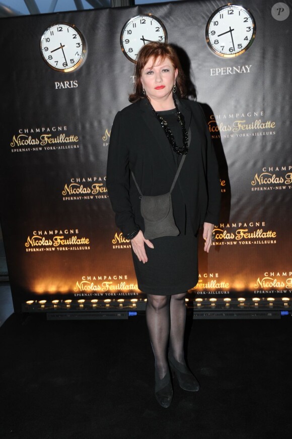 Catherine Jacob à la soirée Nicolas Feuillate, à Paris. Avril 2012