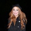 Lindsay Lohan se rend dans un bar, dans la soirée du vendredi 6 avril 2012, à Los Angeles.