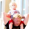 Boris Becker et son petit Amadeus le 9 avril 2012 à Miami