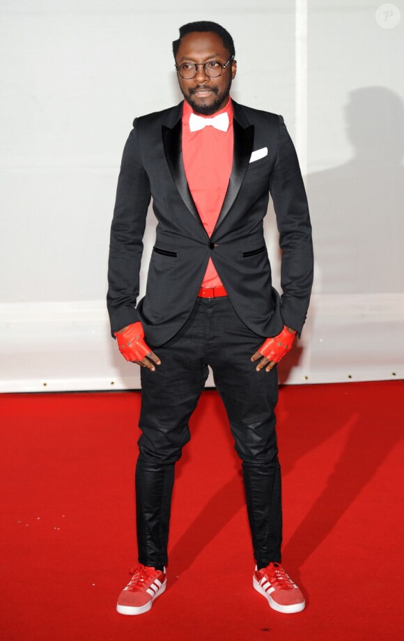 Will.i.am aux Brit Awards à Londres le 22 février 2012.