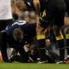 Fabrice Muamba victime d'un arrêt cardiaque lors du match Tottenham-Bolton le 17 mars dernier à Londres