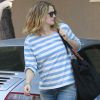 EXCLU. Drew Barrymore, enceinte, se promène avec son fiancé Will Kopelman dans les rues de Los Angeles le 10 avril 2012