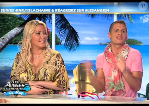 Loana et Benoît sur le plateau des Anges de la télé-réalité - Le Mag le lundi 16 avril 2012 sur NRJ 12