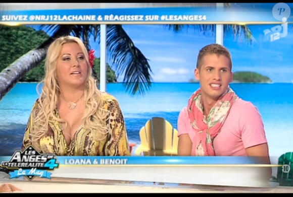 Loana et Benoît sur le plateau des Anges de la télé-réalité - Le Mag le lundi 16 avril 2012 sur NRJ 12
