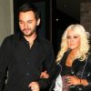 Christina Aguilera et son conjoint Matthew Rutler à la sortie du restaurant Craig's à West Hollywood, le 17 avril 2012.