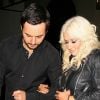 Christina Aguilera et son conjoint Matthew Rutler à la sortie du restaurant Craig's à West Hollywood, le 17 avril 2012.