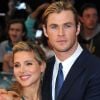 Elsa Pataky et son mari Chris Hemsworth, un couple heureux et comblé lors de l'avant-première du film Avengers. Londres, le 19 avril 2012.