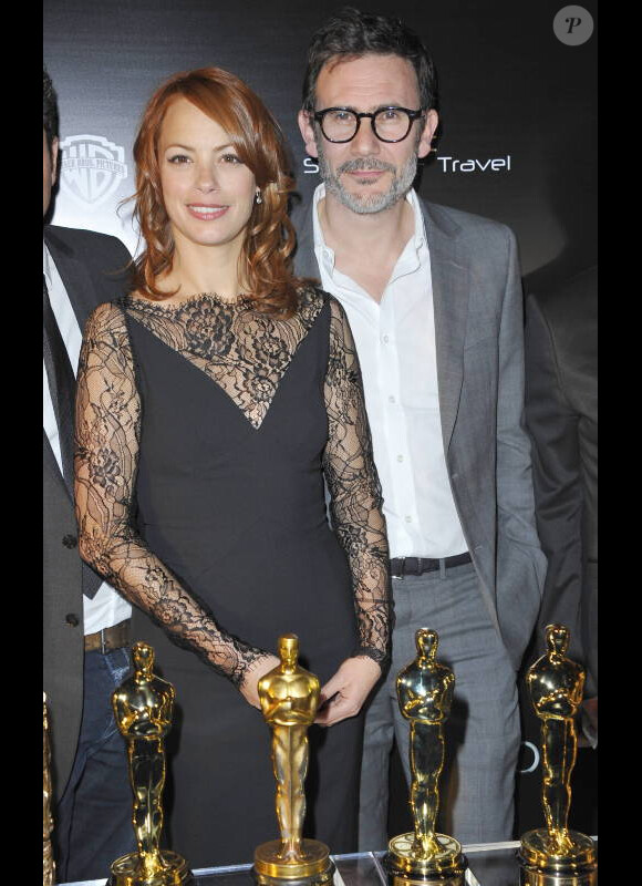Michel Hazanavicius et sa belle Bérénice Bejo en mars 2012 à Paris