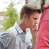 Justin Bieber se rend dans un studio d'enregistrement à Londres, le mercredi 25 avril 2012.