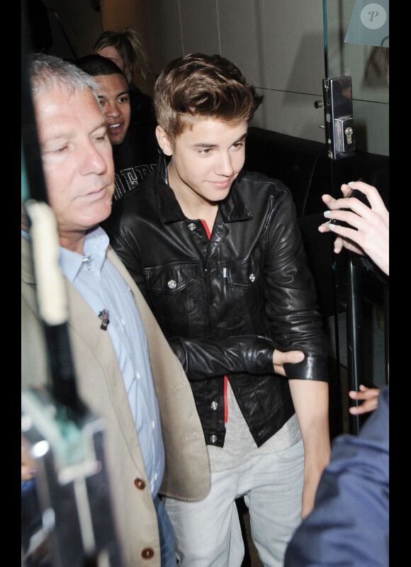 Justin Bieber à Londres, le mardi 24 avril 2012.