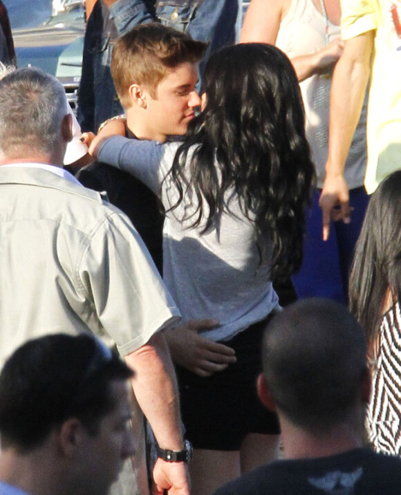 Justin Bieber et Selena Gomez à Los Angeles le 21 avril 2012.