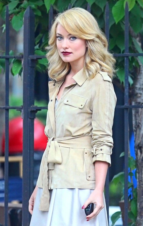 Olivia Wilde, ravissante égérie aux lèvres rouges pour Revlon. New York, le 2 avril 2012.