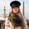Anna Dello Russo d'humeur animale pour assister au défilé Valentino au Jardin des Tuileries. Paris, le 6 mars 2012.