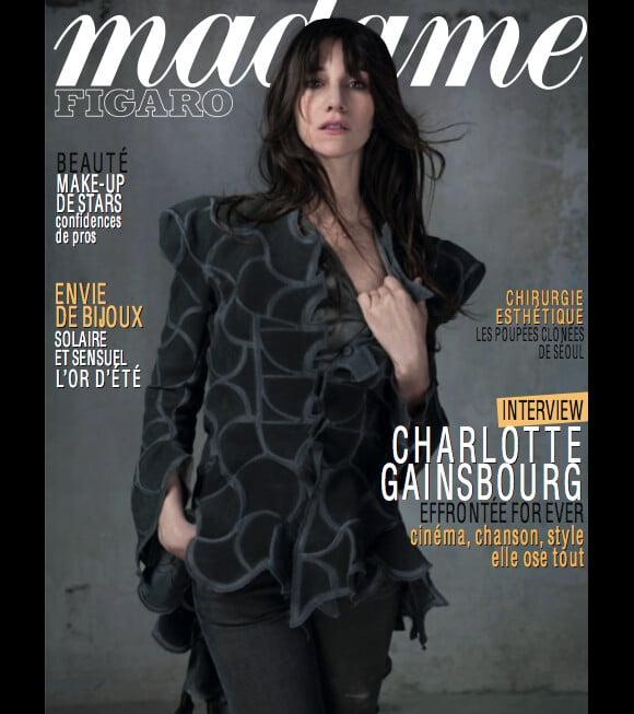 Charlotte Gainsbourg en couverture de Madame Figaro, édition du 4 mai 2012