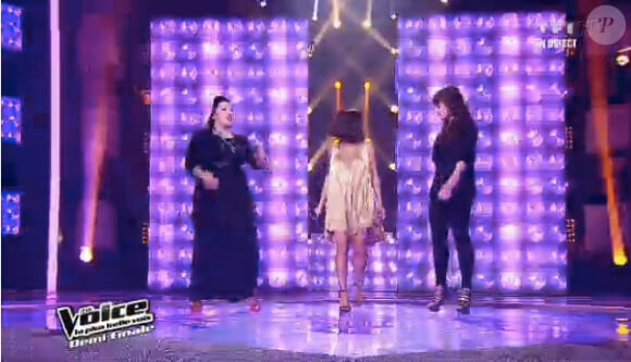 Jenifer, Al.Hy et Amalya dans The Voice, samedi 5 mai 2012 sur TF1