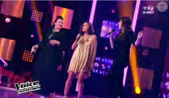 Jenifer, Al.Hy et Amalya dans The Voice, samedi 5 mai 2012 sur TF1