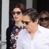 Linda Evangelista, son fils Augustin et son boyfriend Peter Morton, le dimanche 6 mai 2012.