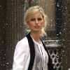 Karolina Kurkova en plein shooting d'une pub à New York le 6 mai 2012