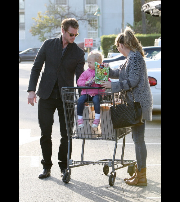 Rebecca Gayheart, Eric Dane et leur fille Billie, en mars 2012 à Los Angeles