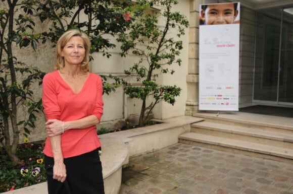 Claire Chazal lors de la conférence de presse pour le lancement de la troisième édition de La flamme Marie Claire, à Paris, le 10 mai 2012