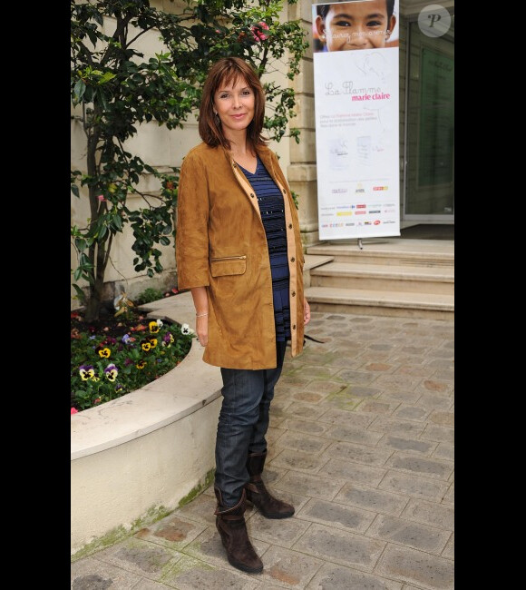 Tina Kieffer, rédactrice en chef de Marie Claire, lors de la conférence de presse pour le lancement de la troisième édition de La flamme Marie Claire, à Paris, le 10 mai 2012