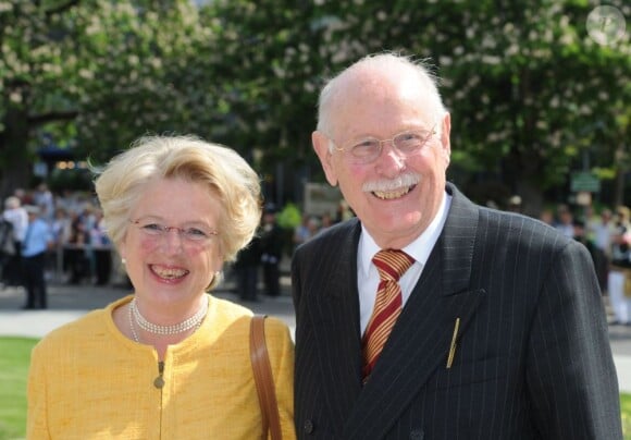 Le margrave Maximilan de Baden et sa femme l'archiduchesse Valerie d'Autriche le 11 mai 2012 au théâtre de Baden-Baden pour la célébration du 900e anniversaire du margraviat et de la Maison de Baden.