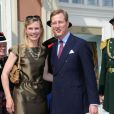 Le prince héritier Bernhard de Baden et sa femme la princesse Stéphanie le 11 mai 2012 au théâtre de Baden-Baden pour la célébration du 900e anniversaire du margraviat et de la Maison de Baden.