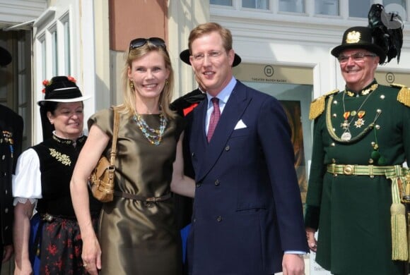 Le prince héritier Bernhard de Baden et sa femme la princesse Stéphanie le 11 mai 2012 au théâtre de Baden-Baden pour la célébration du 900e anniversaire du margraviat et de la Maison de Baden.
