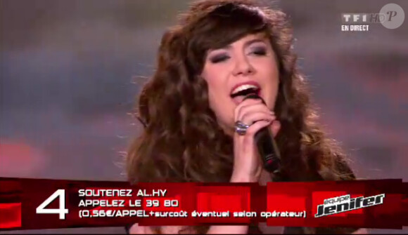 Troisième prestation d'Al.Hy dans The Voice, samedi 12 mai 2012 sur TF1