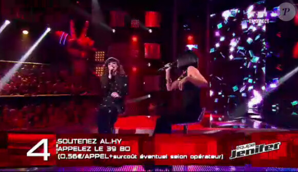 Jenifer et Al.Hy dans The Voice, samedi 12 mai 2012 sur TF1