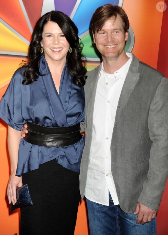 Lauren Graham et Peter Krause lors des NBC Upfronts à New York le 14 mai 2012