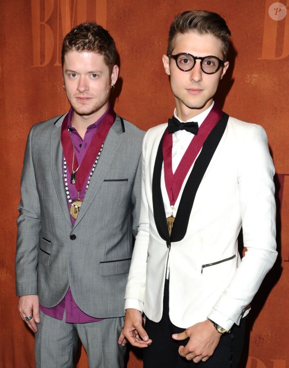 Nash Overstreet et Ryan Follese lors de la soirée des BMI Pop Awards, le 15 mai 2012 au Beverly Wilshire Hilton Hotel à Los Angeles.