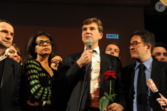 Arnaud Montebourg et Audrey Pulvar à Paris, fin 2011.