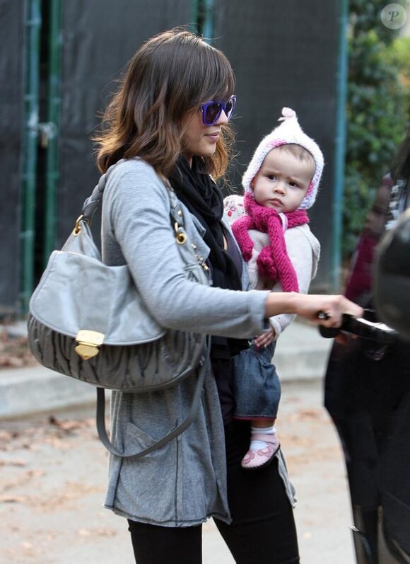 Jessica Alba et sa fille Honor alors âgée de neuf mois, à Los Angeles le 23 février 2009.