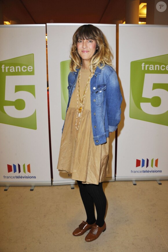 Daphné Bürki dans les locaux de France 5, le 1er septembre 2011.