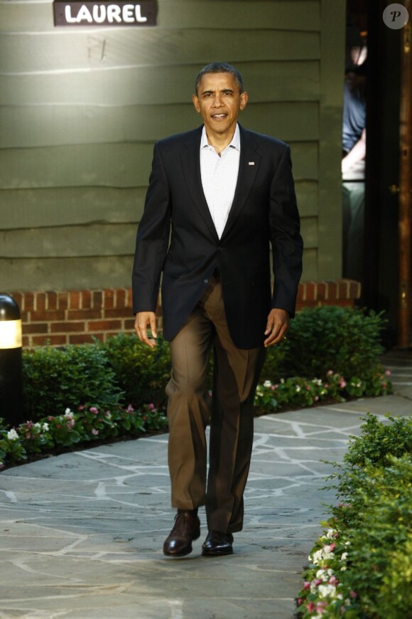 Barack Obama à Camp David pour la réunion du G8 le 18 mai 2012