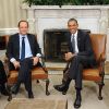 François Hollande et Barack Obama se rencontrent à Washington, pour la première visite aux Etats-Unis du nouveau président français, le 18 mai 2012