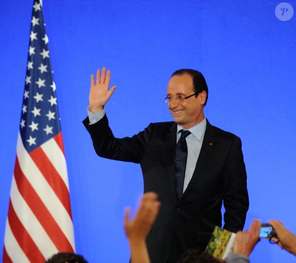 François Hollande lors de son discours à l'ambassade de France de Washington, le 18 mai 2012