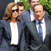 François Hollande arrive avec sa compagne Valérie Treiweiler à l'ambassade de France de Washington, le 18 mai 2012