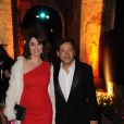 Daniela Lumbroso et son mari à la Canal Plus Party au Suquet, dans le cadre du 65ème Festival de Cannes, le 18 mai 2012