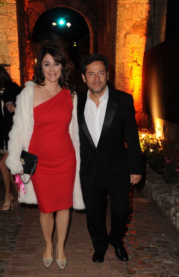 Daniela Lumbroso et son mari à la Canal Plus Party au Suquet, dans le cadre du 65ème Festival de Cannes, le 18 mai 2012