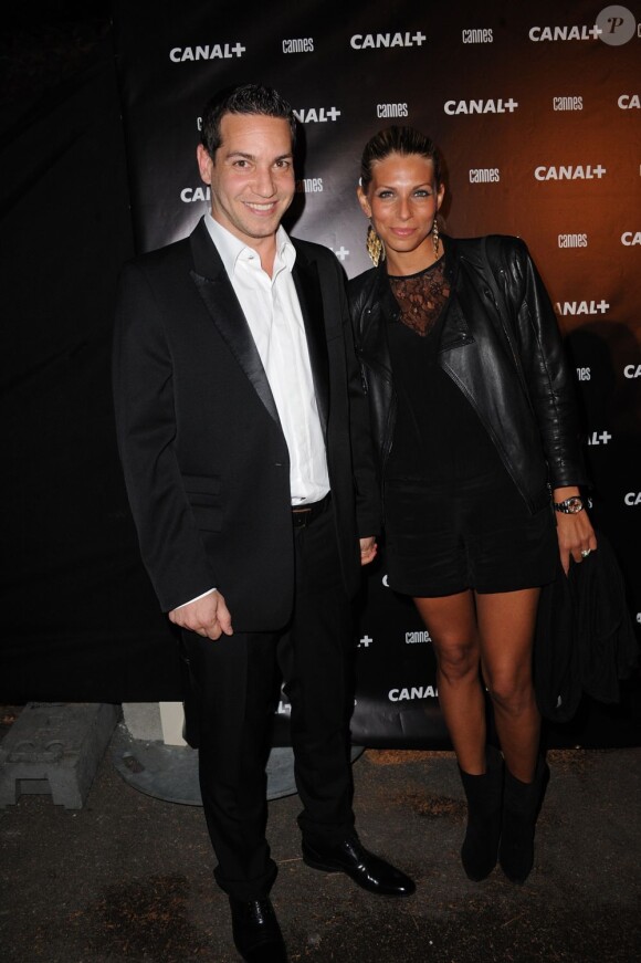 Benjamin Morgaine et sa femme à la Canal Plus Party au Suquet, dans le cadre du 65ème Festival de Cannes, le 18 mai 2012