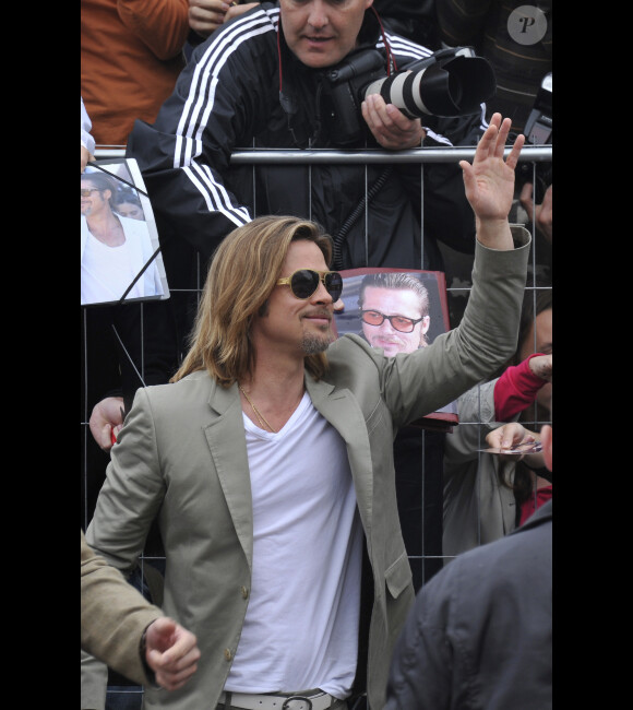 Brad Pitt lors du photocall du film Cogan - La Mort en douce (Killing Them Softly) le 22 mai 2012 au festival de Cannes