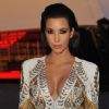Kim Kardashian, sexy et fatale dans son look Balmain, soutenait son chéri Kanye West pour l'avant-première du film Cruel Summer. Cannes, le 23 mai 2012.
