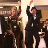 Kylie Minogue et Denis Lavant : montée de marches du film Holy Motors à Cannes, le 23 mai 2012.