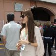 Jessica Michibata dans le paddock du Grand Prix de Monaco le 27 mai 2012